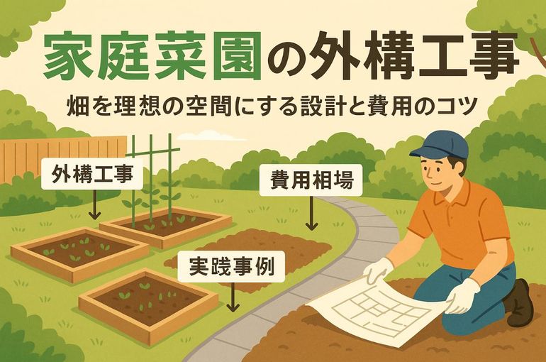 外構工事で畑を理想の家庭菜園に！費用相場や失敗しない設計と実践事例 