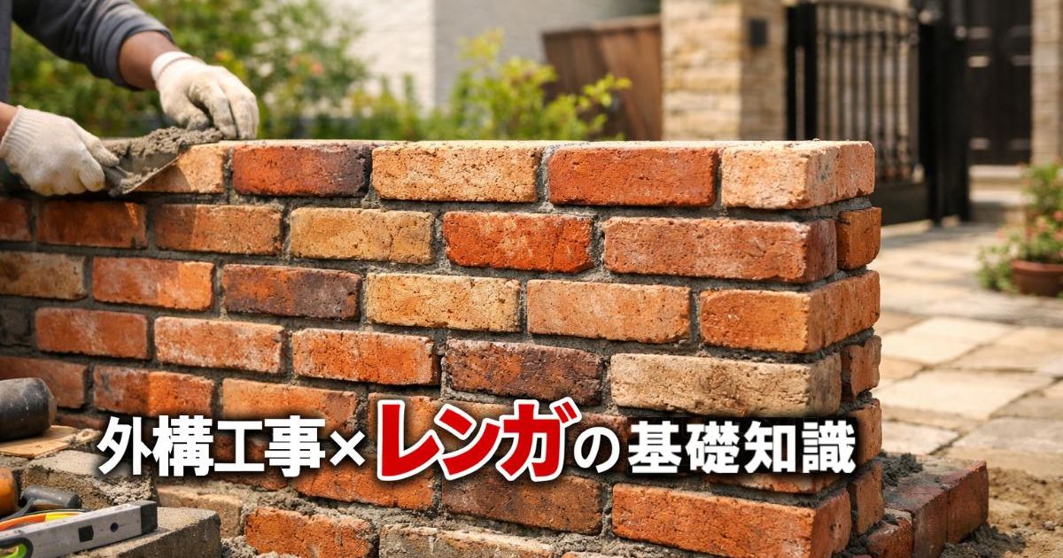 外構工事×レンガの基礎知識｜メリット・デメリットと失敗しない選び方